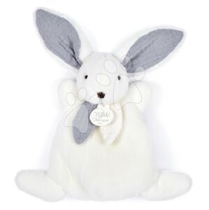 Plyšový zajačik Bunny Happy Glossy Doudou et Compagnie modrý 17 cm v darčekovom balení od 0 mes DC3885