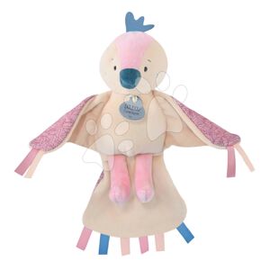 Plyšový vtáčik s melódiou Doudou Cui-Cui Doudou et Compagnie ružový 22 cm v darčekovom balení od 0 mes DC4046