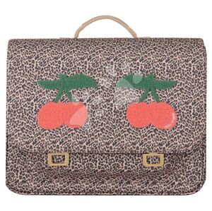 Školní aktovka It Bag Midi Leopard Cherry Jeune Premier ergonomická luxusní provedení 30*38 cm