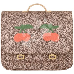 Školní aktovka It Bag Maxi Leopard Cherry Jeune Premier ergonomická luxusní provedení 35*41 cm