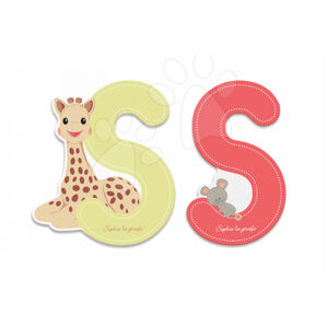 Janod dřevěné písmeno S Sophie The Giraffe 09563 béžové červené