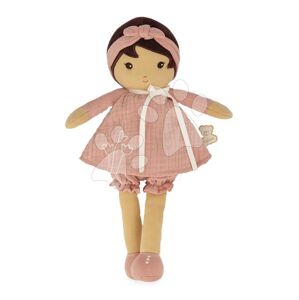 Panenka pro miminka Amandine Doll Tendresse Kaloo 32 cm v růžových šatech z jemného textilu od 0 měsíců