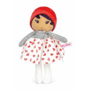 Panenka pro miminka Jade K Doll Tendresse Kaloo 18 cm v srdíčkových šatech z jemného textilu v dárkovém balení od 0 měsíců
