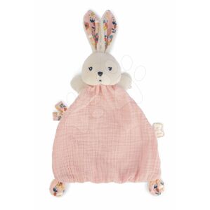 Textilní zajíček na mazlení Coquelicot Rabbit Poppy Doudou K'doux Kaloo růžový 20 cm z jemného materiálu od 0 měsíců