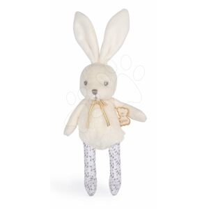 Plyšová panenka zajíček Doll Rattle Mini Perle Kaloo krémový 17 cm měkký materiál s jemným chrastítkem od 0 měs