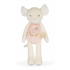 Plyšová panenka myška Doll Mouse Mini Perle Kaloo růžová 25 cm s výšivkou z jemného měkkého materiálu od 0 měsíců