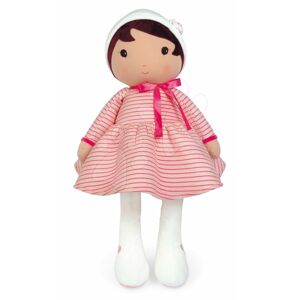 Panenka pro miminka Rose K Doll XXL Tendresse Kaloo z jemného materiálu 80 cm v růžových pruhovaných šatičkách od 0 měsíců