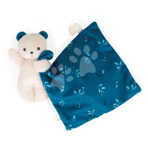Plyšový medvídek k mazlení Bear Carré Doudou Kaloo modrý 14 cm z jemného materiálu v dárkovém balení od 0 měsíců