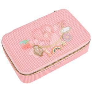 Školní penál Pencil Box Filled Vichy Love Pink Jeune Premier ergonomický luxusní provedení 20*7 cm