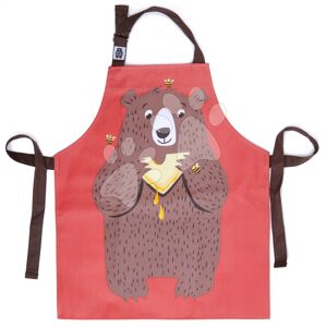 Zástěra pro děti medvěd Fred The Bear Cotton Apron ThreadBear z bavlny od 6–8 let