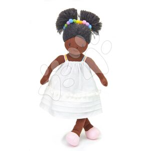 Panenka hadrová Esme Rag Doll ThreadBear 35 cm z jemné měkké bavlny s černými vlásky