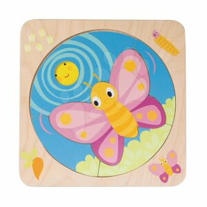 Dřevěné puzzle vývoj motýla Butterfly Life 4v1 Tender Leaf Toys 4 vrstvy