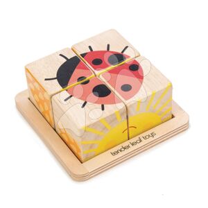 Dřevěné pohádkové kostky Baby Blocks Tender Leaf Toys s malovanými obrázky od 18 měsíců