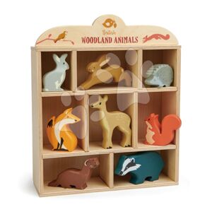 Lesní zvířátka na poličce Woodland Animals Tender Leaf Toys králík, zajíc, ježek, liška, srnka, veverka, lasice, jezevec po 3 ks