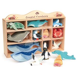 Dřevěná mořská zvířata na poličce 30 ks Coastal set Tender Leaf Toys