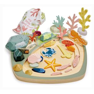 Drevená didaktická skladačka morský svet My Little Rock Pool Tender Leaf Toys 33 dielov v textilnej taške od 3 rokov TL8486